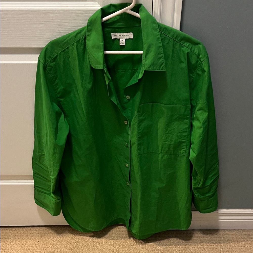 Banana Republic Vibrant Green Shirt